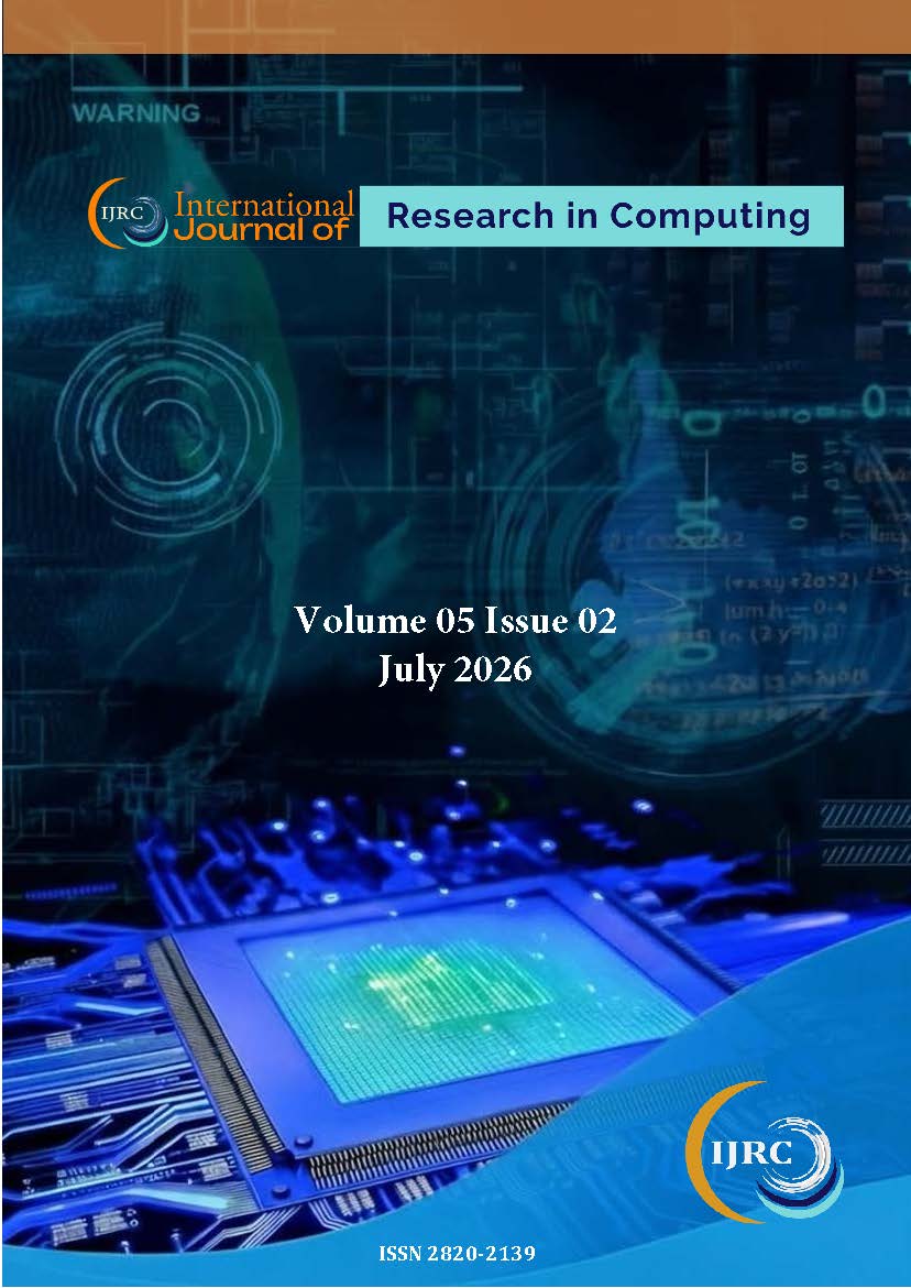 					View Vol. 5 No. 2 (2026): International Journal of Research in Computing (IJRC)
				